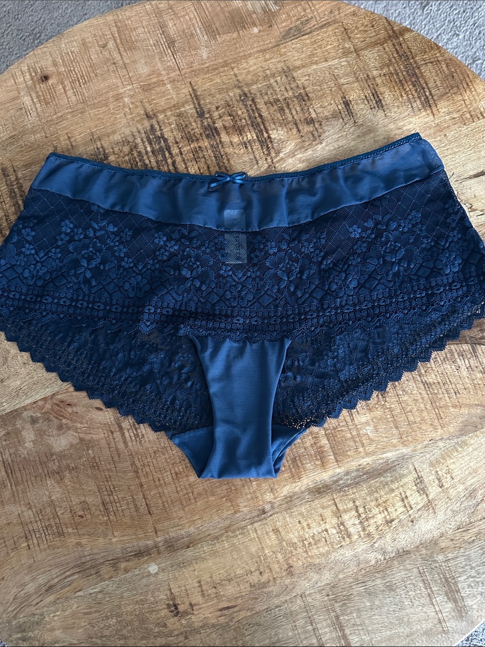 Empriente Lace Hipster Panty - Navy